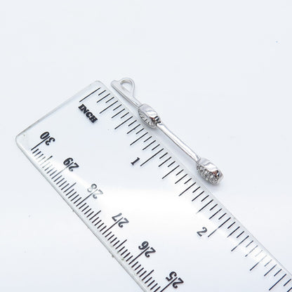 925 Sterling Silver C Z Slide Pendant