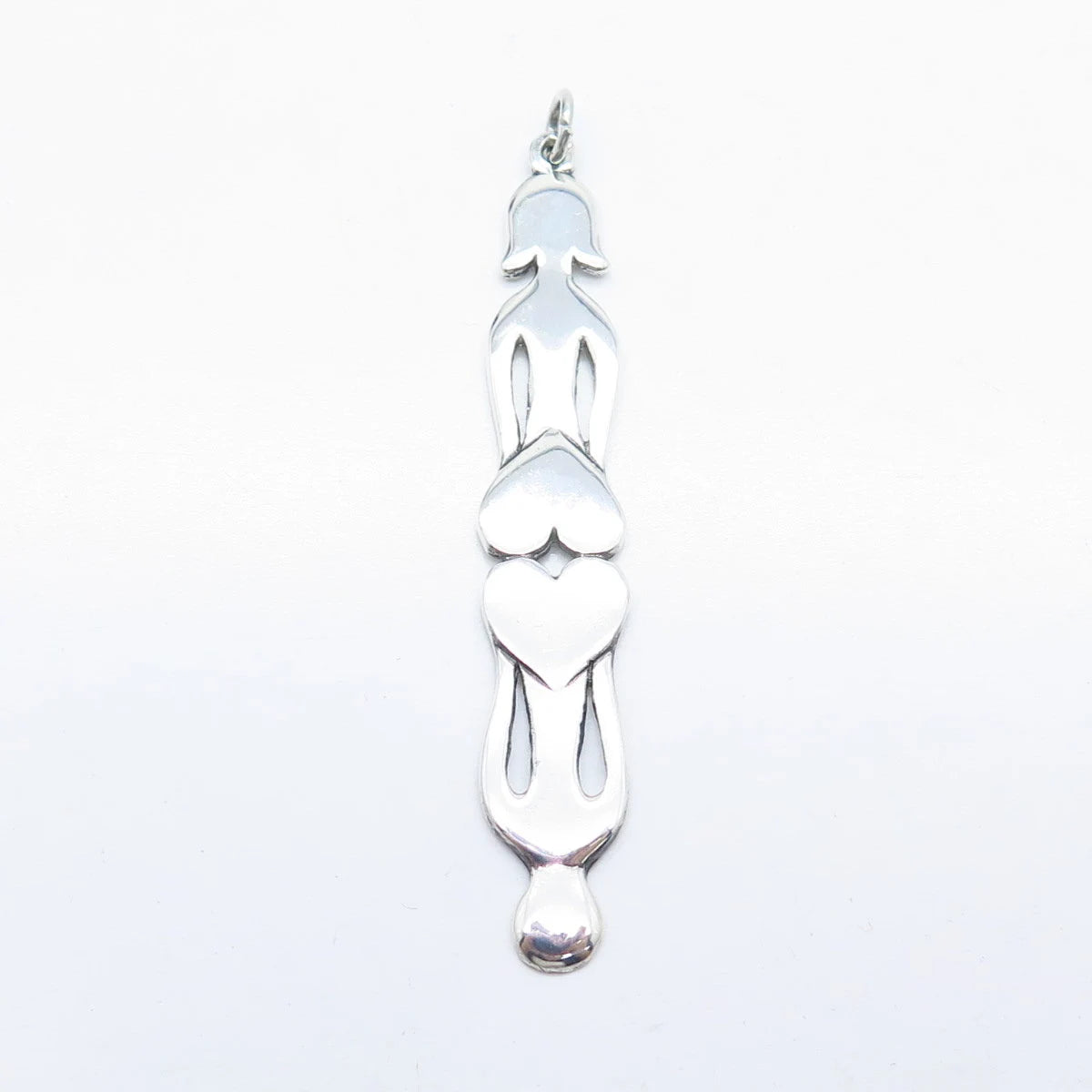 925 Sterling Silver Vintage Girl & Boy Love Pendant