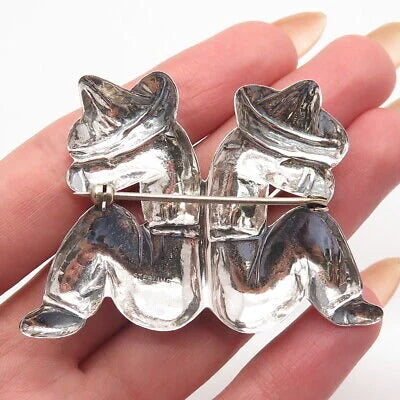 925 Sterling Silver Vintage Mexican Wanderer Pin Brooch