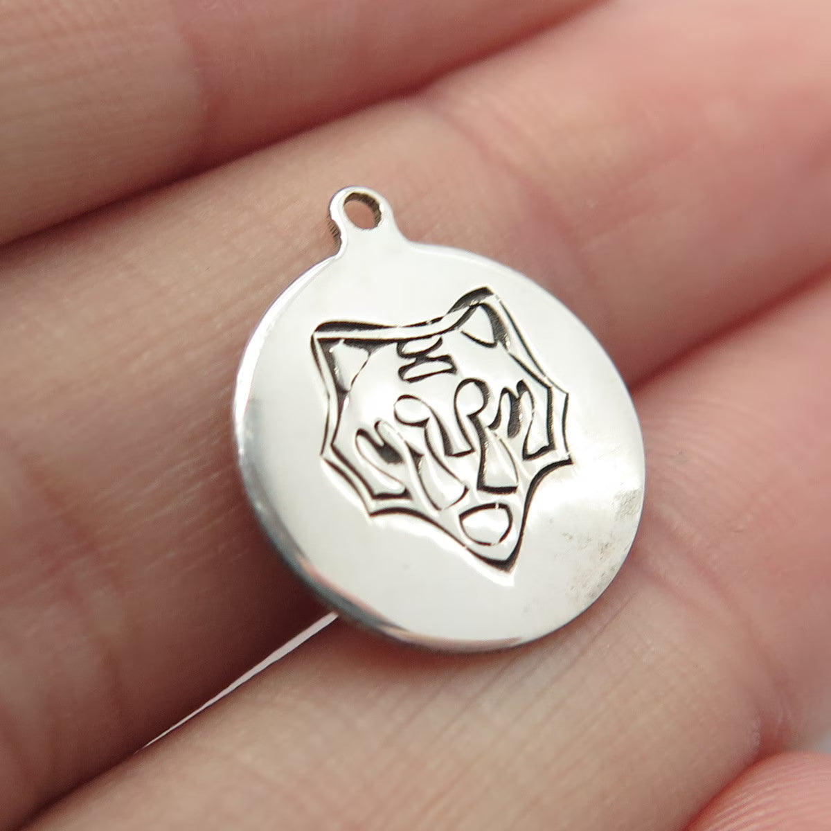 925 Sterling Silver USA Two In Town Tiger Charm Pendant