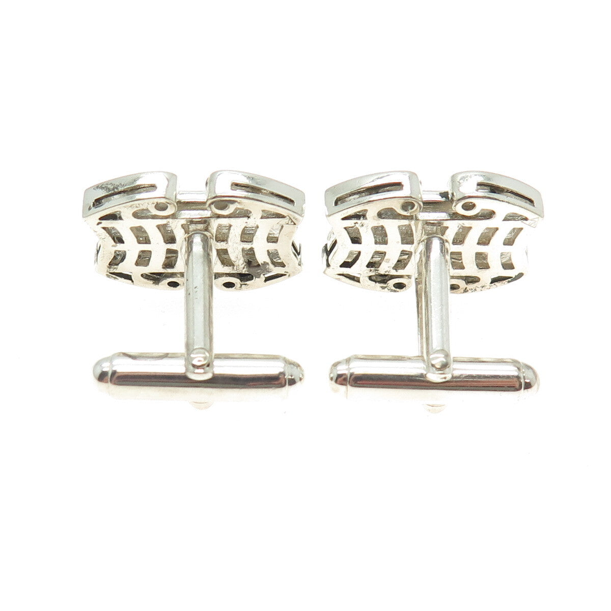 925 Sterling Silver Vintage Engravable Ornate Cufflinks