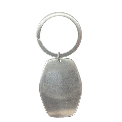 925 Sterling Silver Vintage Engravable Key Fob Ring Holder