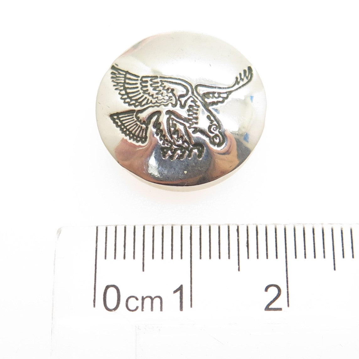 Old Pawn Hopi Sterling Silver Vintage Southwestern Concho Eagle Bird Clip Button