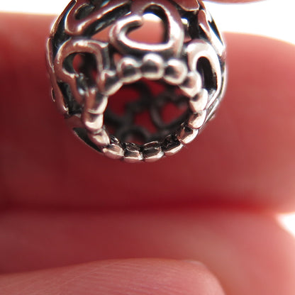 PANDORA 925 Sterling Silver Open Your Heart Slide Bead Charm