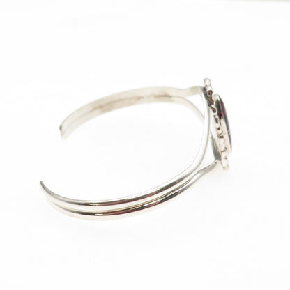 Steven Tiffany Paiute Old Pawn 925 Sterling Sugilite Opal Adjustable Bracelet 6"