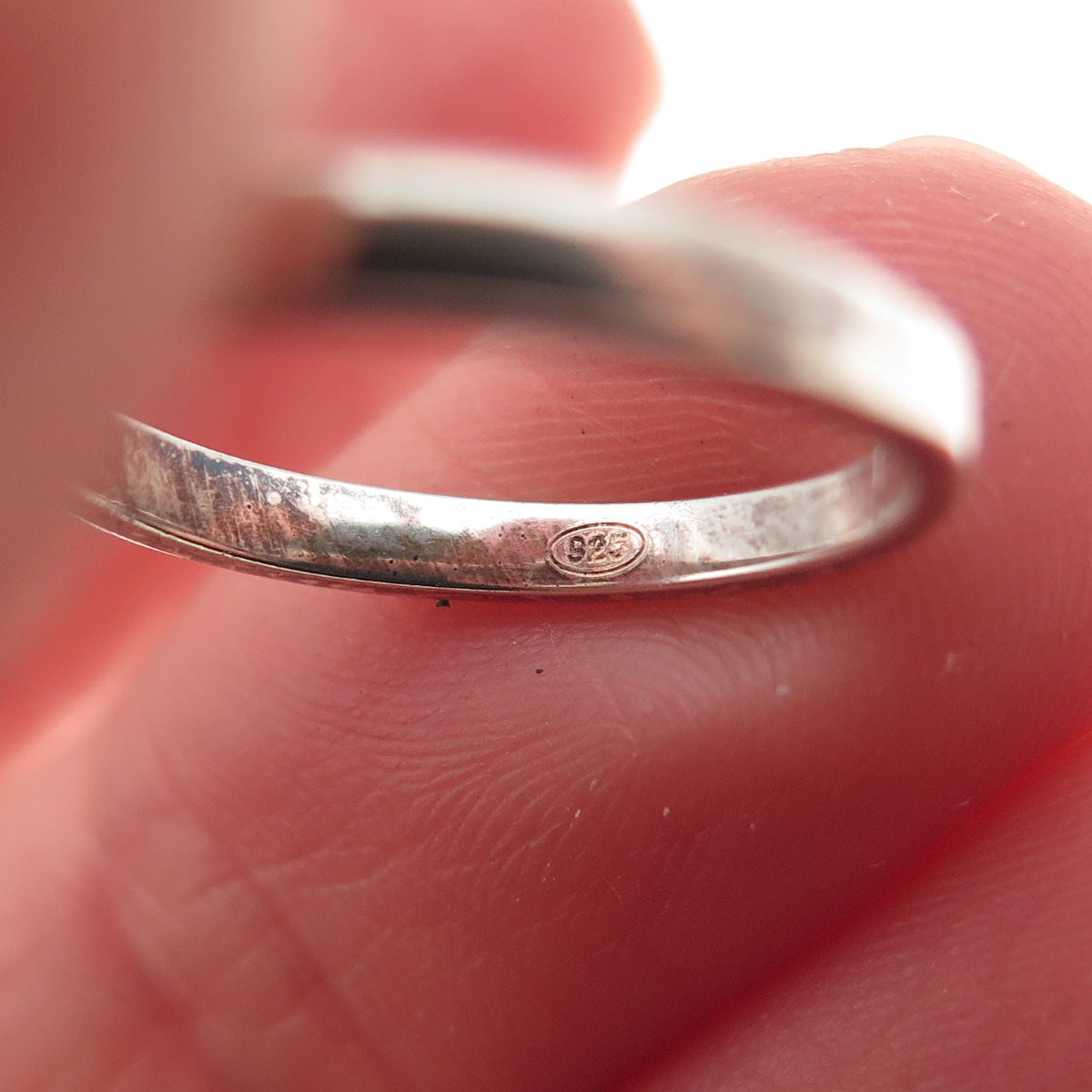 925 Sterling Silver Vintage Loving Heart Oxidized Ring Size 6