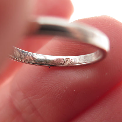 925 Sterling Silver Vintage Loving Heart Oxidized Ring Size 6