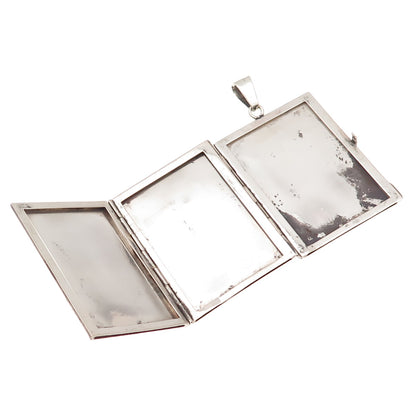 800 Silver Antique Art Deco Italy Picture Frame Case Large Pendant