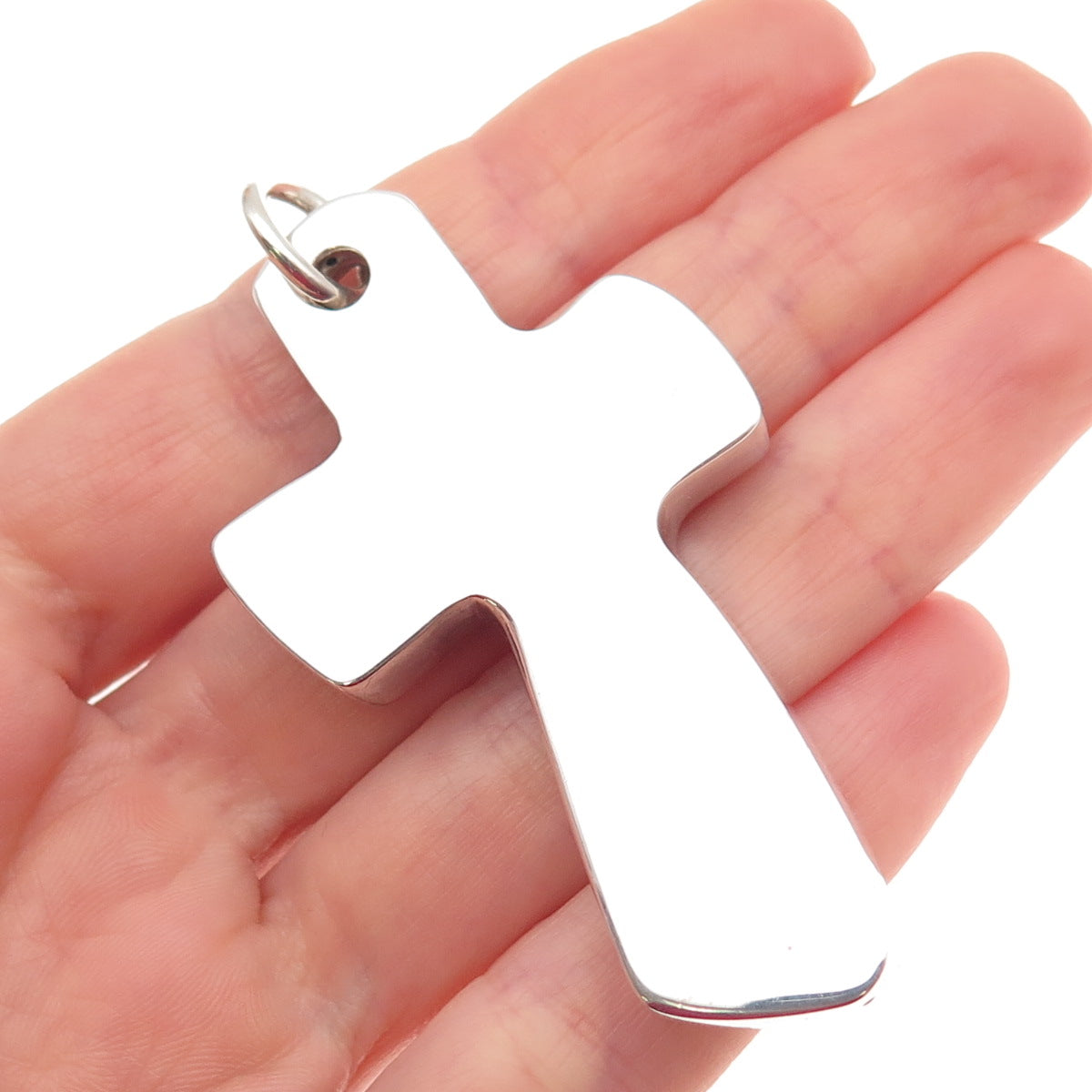 999 Fine Silver Modernist Cross Pendant