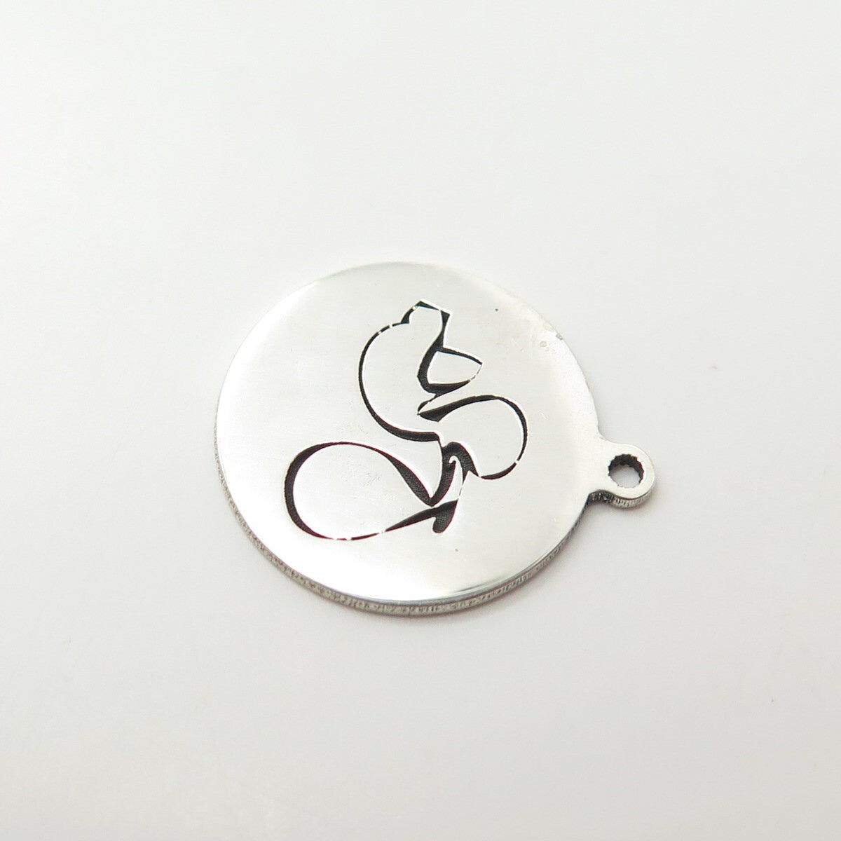 925 Sterling Silver USA Two In Town Stork Charm Pendant