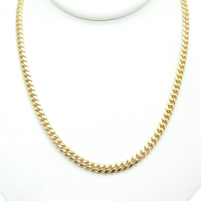 KARIZIA SPA KA 1772 Sterling Silver Gold Plated Italy Miami Cuban Necklace 24"