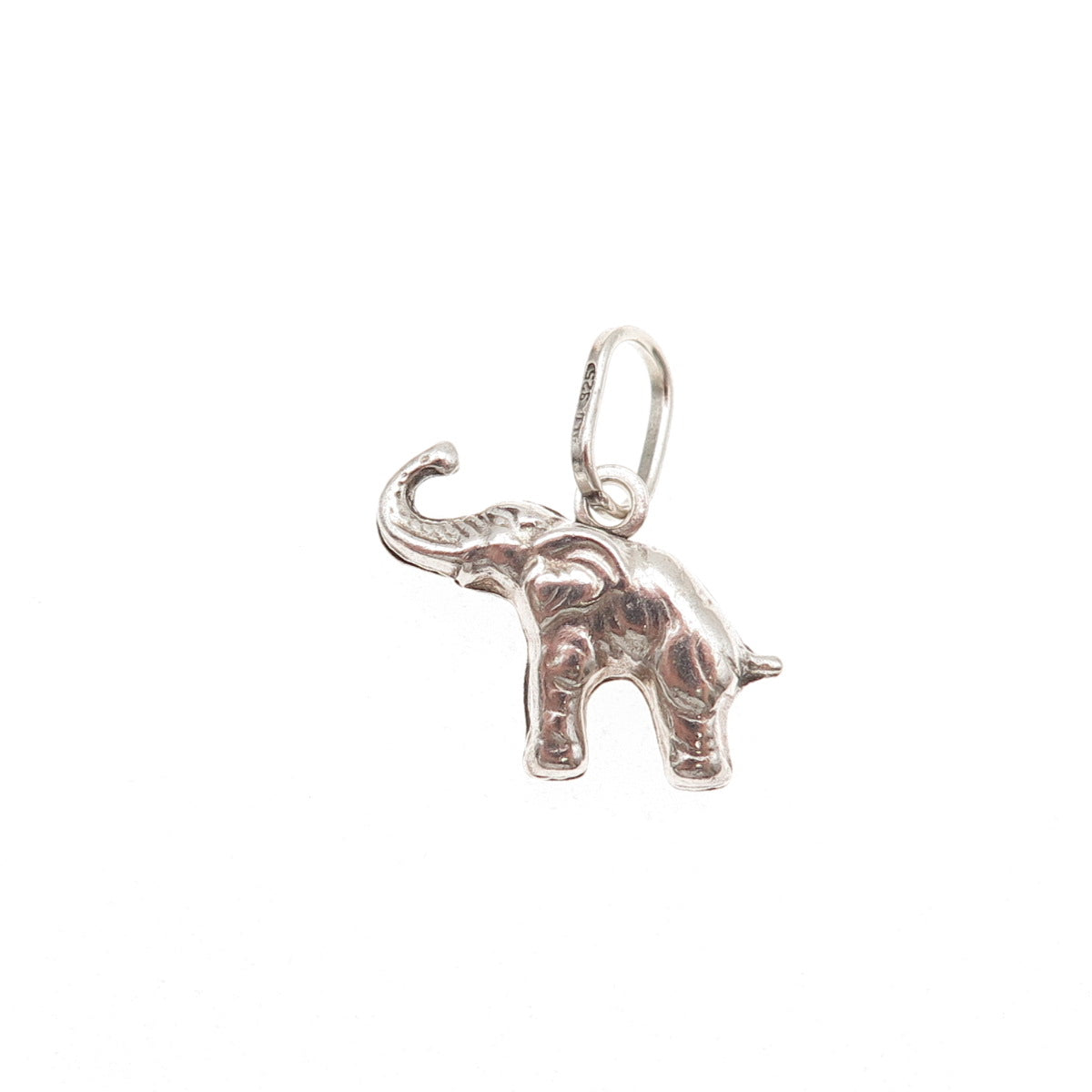 925 Sterling Silver Vintage Italy Elephant Oxidized Charm Pendant
