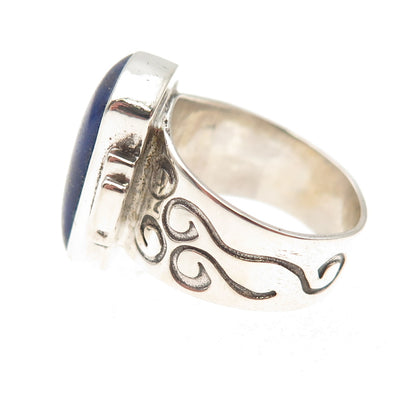 Jay King Desert Rose 925 Sterling Silver Vintage Real Lapis Ring Size 6.25