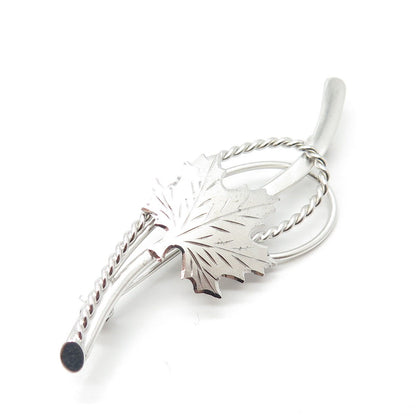 925 Sterling Silver Vintage Maple Leaf Pin Brooch