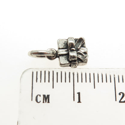 SUN WEST Sterling Silver Vintage Birthday Gift Box Oxidized Minimalist Pendant