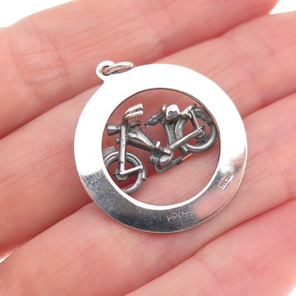 Payton Pepper & Sons 925 Sterling Silver Vintage 1969 Birmingham Bicycle Pendant