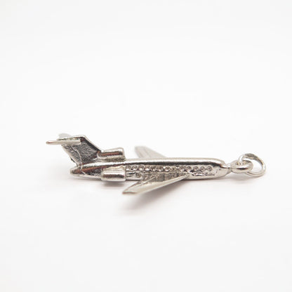 925 Sterling Silver Vintage Airplane Pendant