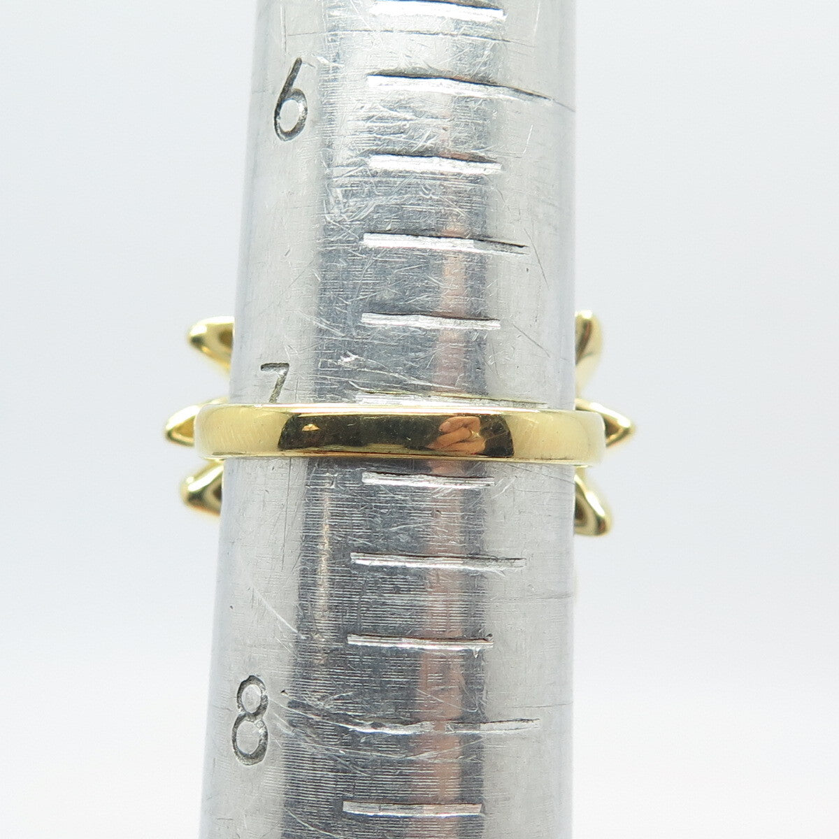 925 Sterling Silver Gold Plated Sunflower Ring Size 7