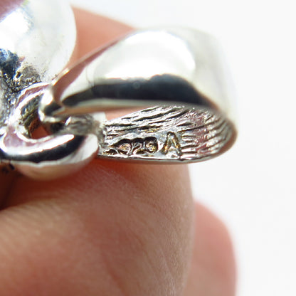 925 Sterling Silver Vintage Friendly Dolphin Pendant