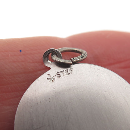 BEAU 925 Sterling Silver Vintage Enamel Happy 17th Birthday Mini Charm Pendant