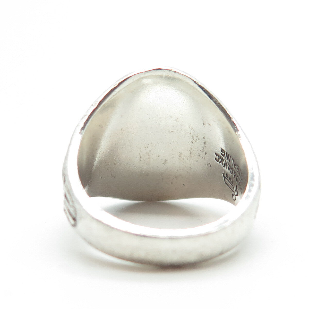 REED & CO Sterling Silver Vintage Enamel JHS 185 Edward Bleeker Ring Size 6.75