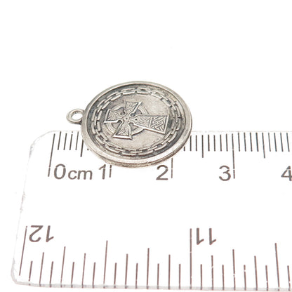 925 Sterling Silver Vintage Presbyterian Cross Medal Charm Pendant