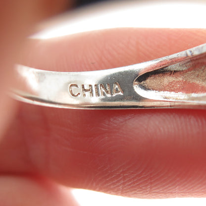 ROSS SIMONS 925 Sterling Silver Vintage Modernist Spiral Oxidized Ring Size 6.25