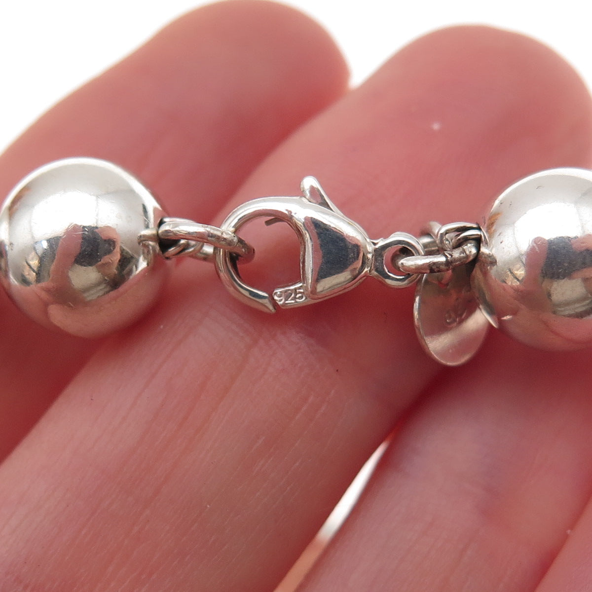 Tiffany & Co. 925 Sterling Silver Vintage HardWear Ball Beaded Link Bracelet 7"