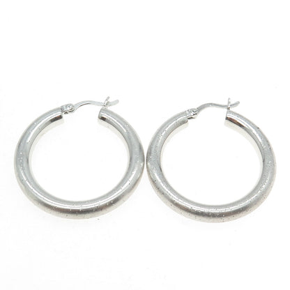 925 Sterling Silver Dotted Hoop Earrings