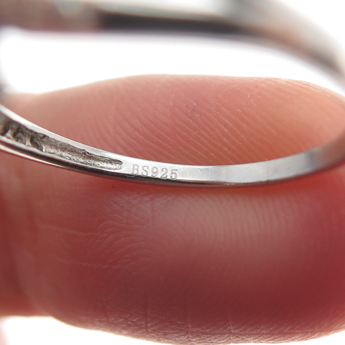 925 Sterling Silver Real Mystic Topaz & C Z Flower Bypass Ring Size 8.25