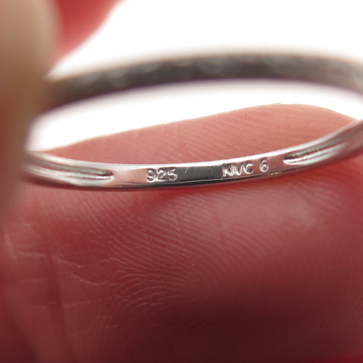 925 Sterling Silver Round-Cut C Z Half Eternity Stackable Band Ring Size 6