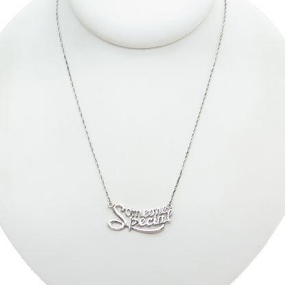 925 Sterling Silver Vintage "Someone Special" Twisted Rope Chain Necklace 18"