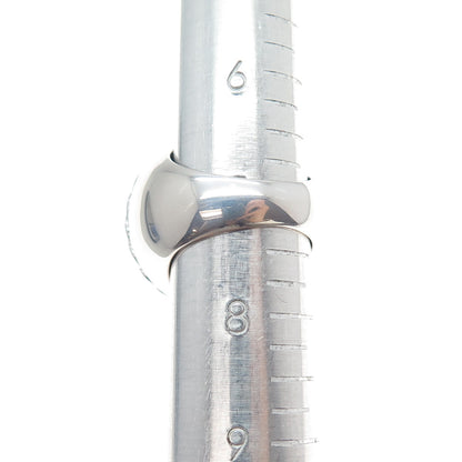 DSMK 925 Sterling Silver 2-Tone Round-Cut Blue & White C Z Ring Size 7.25