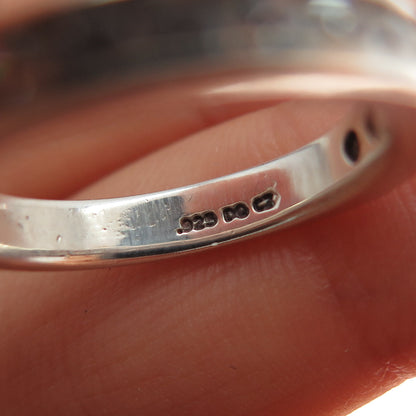 925 Sterling Silver Round-Cut C Z Half Eternity Band Ring Size 6