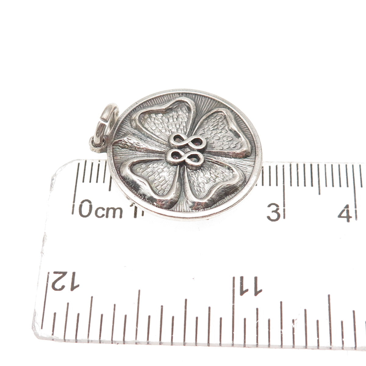 Ilias Lalaounis 925 Sterling Vintage 1988 Greece Clover Good Luck Charm Pendant