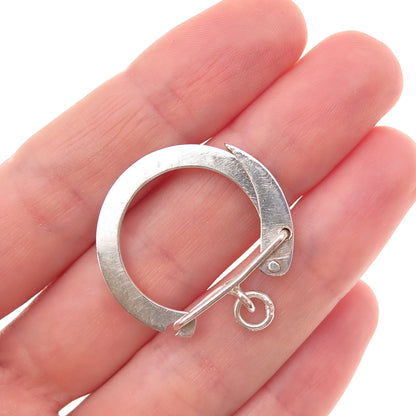 800 Silver Vintage Egypt Key Fob Ring