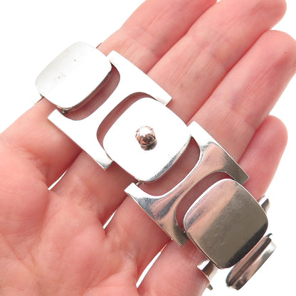 Bent Knudsen 925S Sterling Silver Vintage Denmark Modernist Bracelet 7.25" #77