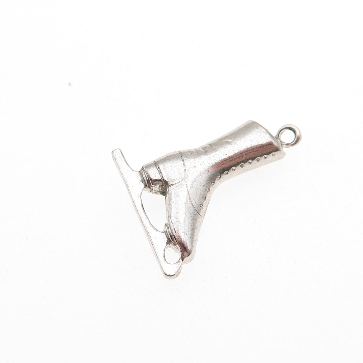 925 Sterling Silver Vintage Ice Skating Shoe Mini Charm Pendant