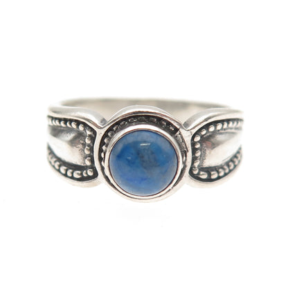 Shube 925 Sterling Silver Vintage Real Lapis Oxidized Ring Size 8.25