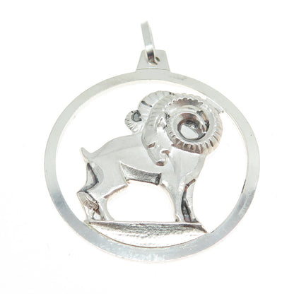 KREMENTZ 925 Sterling Silver Vintage Aries Zodiac Sign Pendant