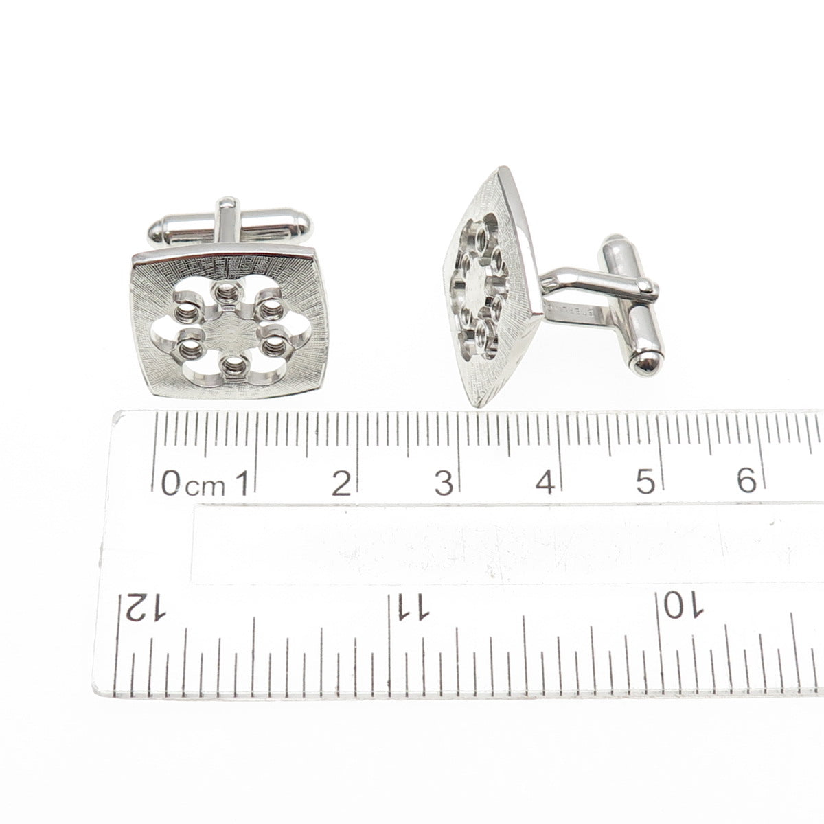 ANSON 925 Sterling Silver Vintage Flower Cufflinks