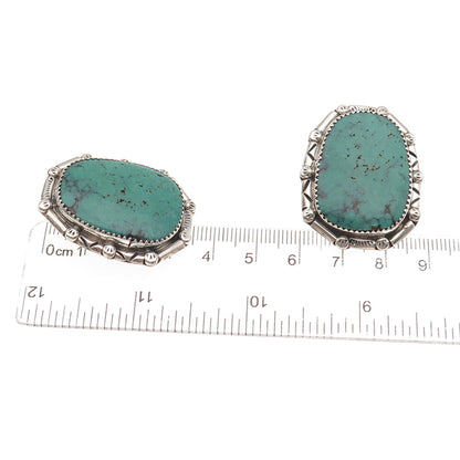 Patricia Platero Navajo Old Pawn 925 Sterling Vintage Turquoise Tribal Earrings