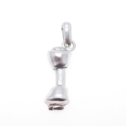 925 Sterling Silver Vintage FAC 1997 Rawhide Bone Charm Pendant
