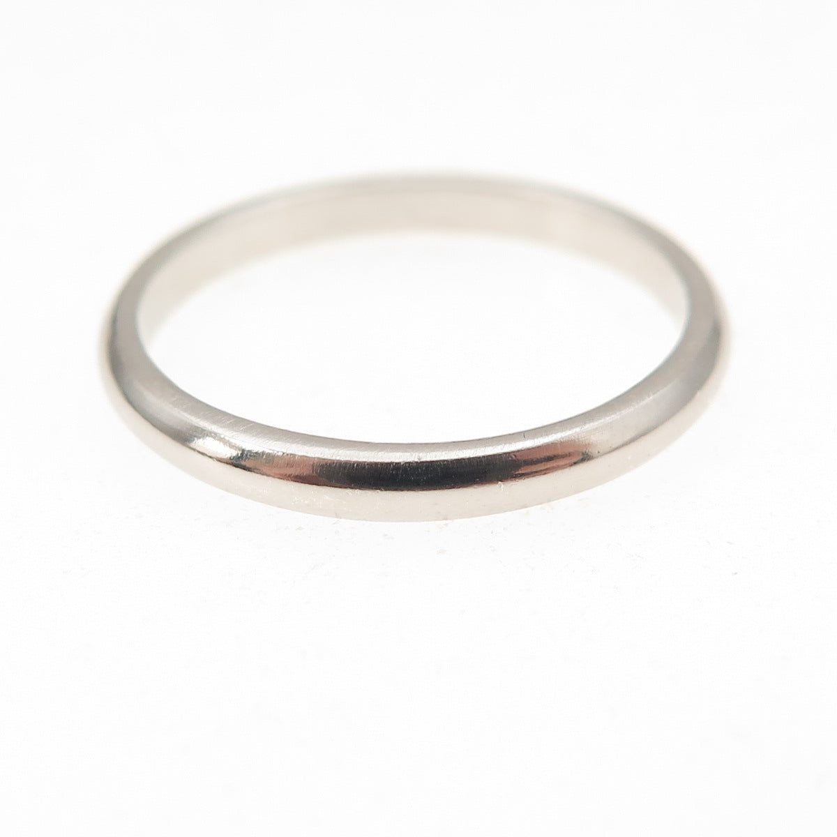 925 Sterling Silver Vintage Classic Wedding Band Ring Size 6
