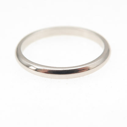 925 Sterling Silver Vintage Classic Wedding Band Ring Size 6