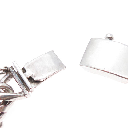 925 Sterling Silver Vintage Mexico Heavy 78.2g Bismark Link Bracelet 8.25"