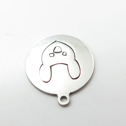 925 Sterling Silver USA Two In Town Rabbit Charm Pendant