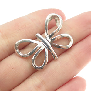 925 Sterling Silver Vintage Butterfly Slide Pendant