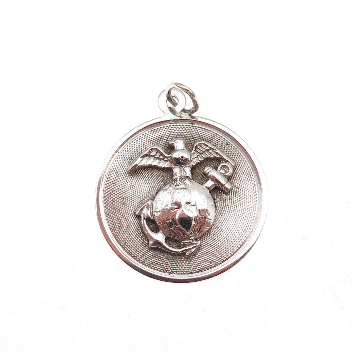 Town & Country 925 Sterling Silver Antique WWII US Marine Corps Charm Pendant