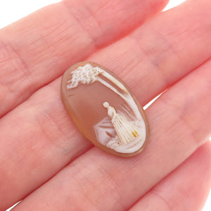 Antique Art Deco Real Mother-of-Pearl Lady Cameo